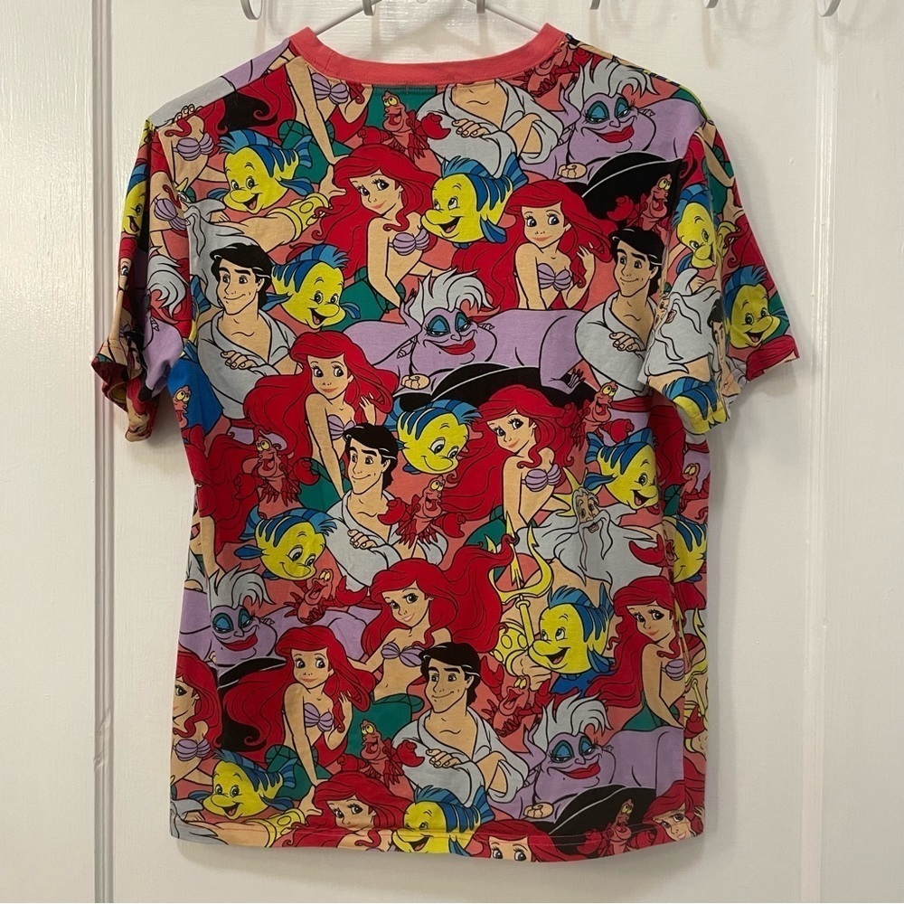 Disney Tokyo Resort The Little Mermaid All Over Print Tee Shirt Limited Edition - Picture 2 of 5